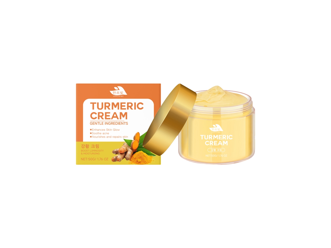 Creme Hidratante De Cúrcuma Hanchobit Nutre Pele Facial Linhas Finais Clareia Diário