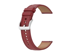 Bracelete de Smartwatch para Garmin Move Luxe em Relevo Pulseira de Relógio de Couro Genuíno Vermelho VENISYMLIS