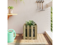 Vidaxl Vaso De Jardim C/ Design De Cerca 40x40x40 Cm Pinho Impregnado