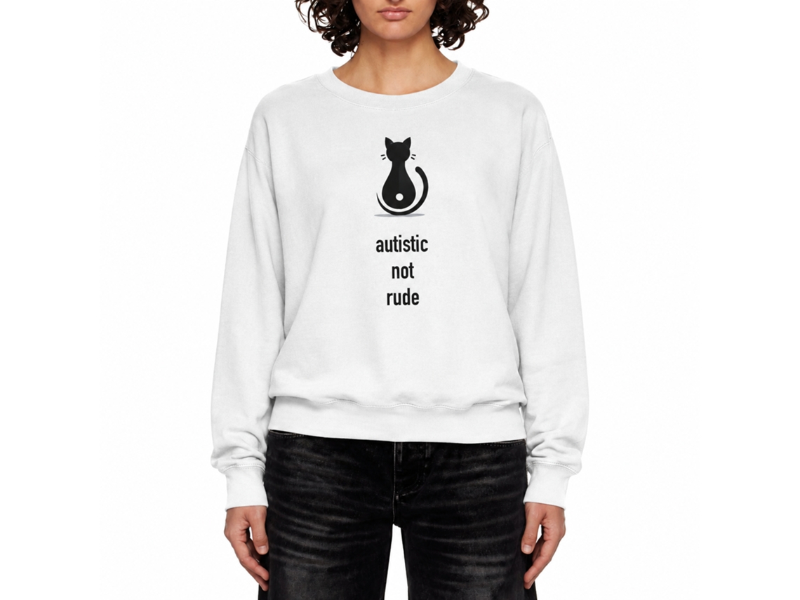 Rockinstone Autistic Not Rude Classic Sweatshirt Unique Designer Style