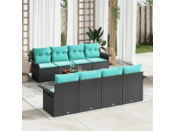 Vidaxl Conjunto De Sofá De Jardim 9 Unid. 8-número De Lugares