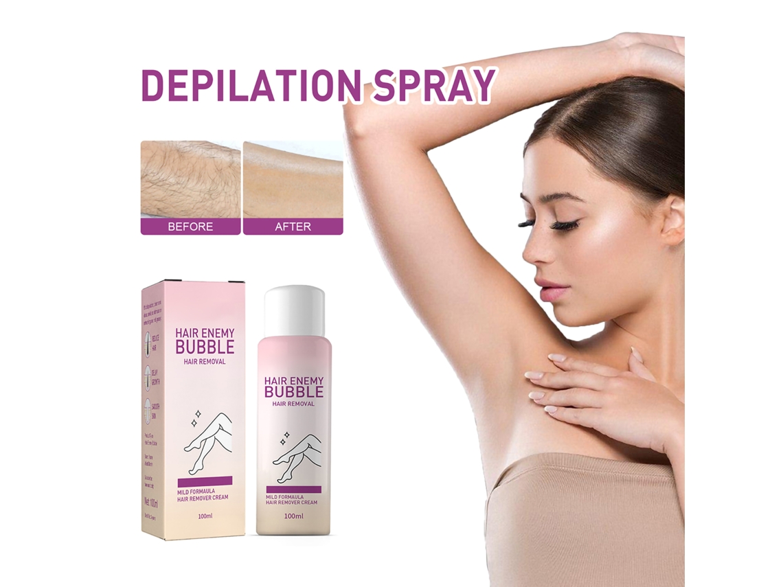 Spray creme depilatório suave e não irritante 2026 para corpo, virilha, antebraços, braços e pernas