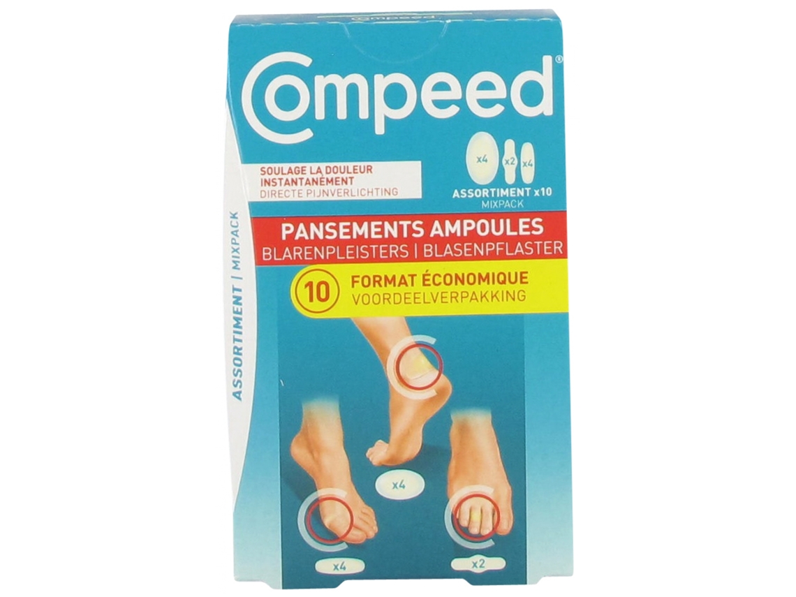 Curativo para Bolhas Médias 3 Tamanhos 10 Curativos COMPEED