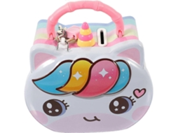 Cofrinho Unicórnio Infantil Com Cadeado, Cofrinho Para Meninas, Cofrinho De Ferro Infantil Com Chave Hk Aquaforge