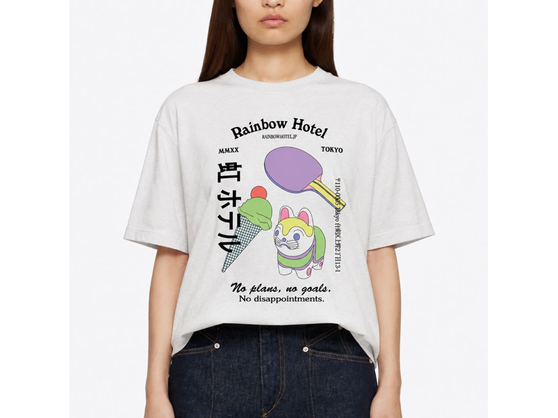 Rockinstone Rainbow Hotel Ernesto Alonso T-shirt Unique Designer Style