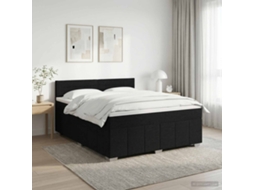 Vidaxl Cama Box Spring Com Colchão Preto 140 X 200 Cm Tecido