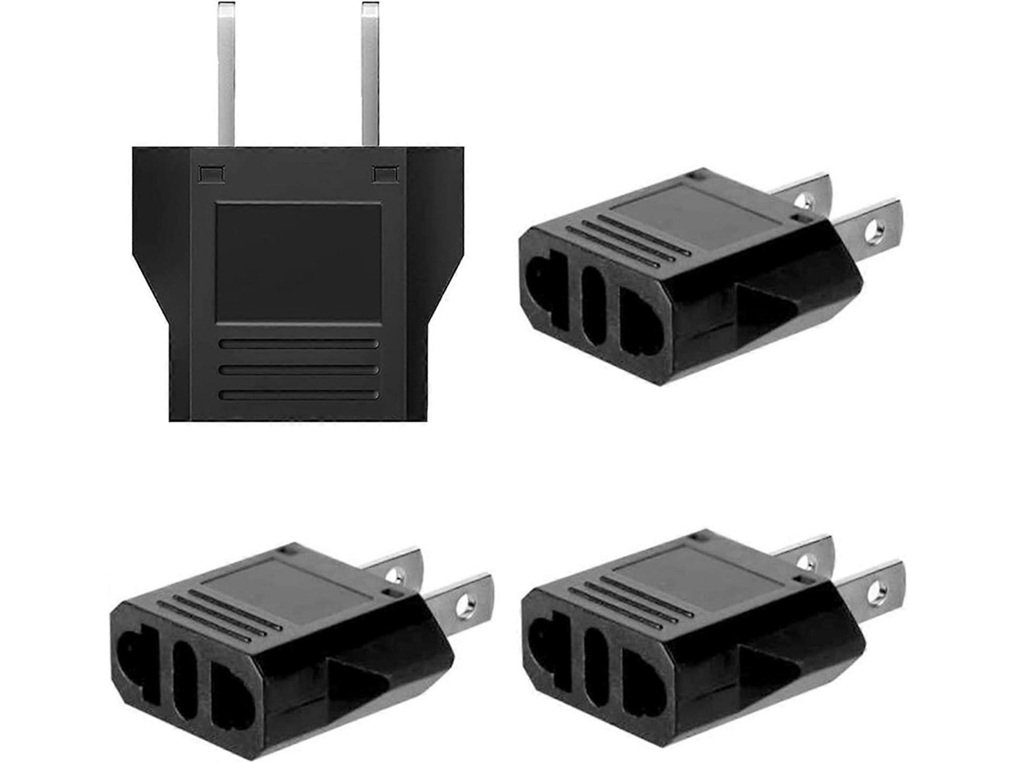 Adaptador De Energia Eua, Adaptador Eua, Conjunto De 4 Adaptadores Tomada Europeia Para Americana, Adaptador De Tomada Eua