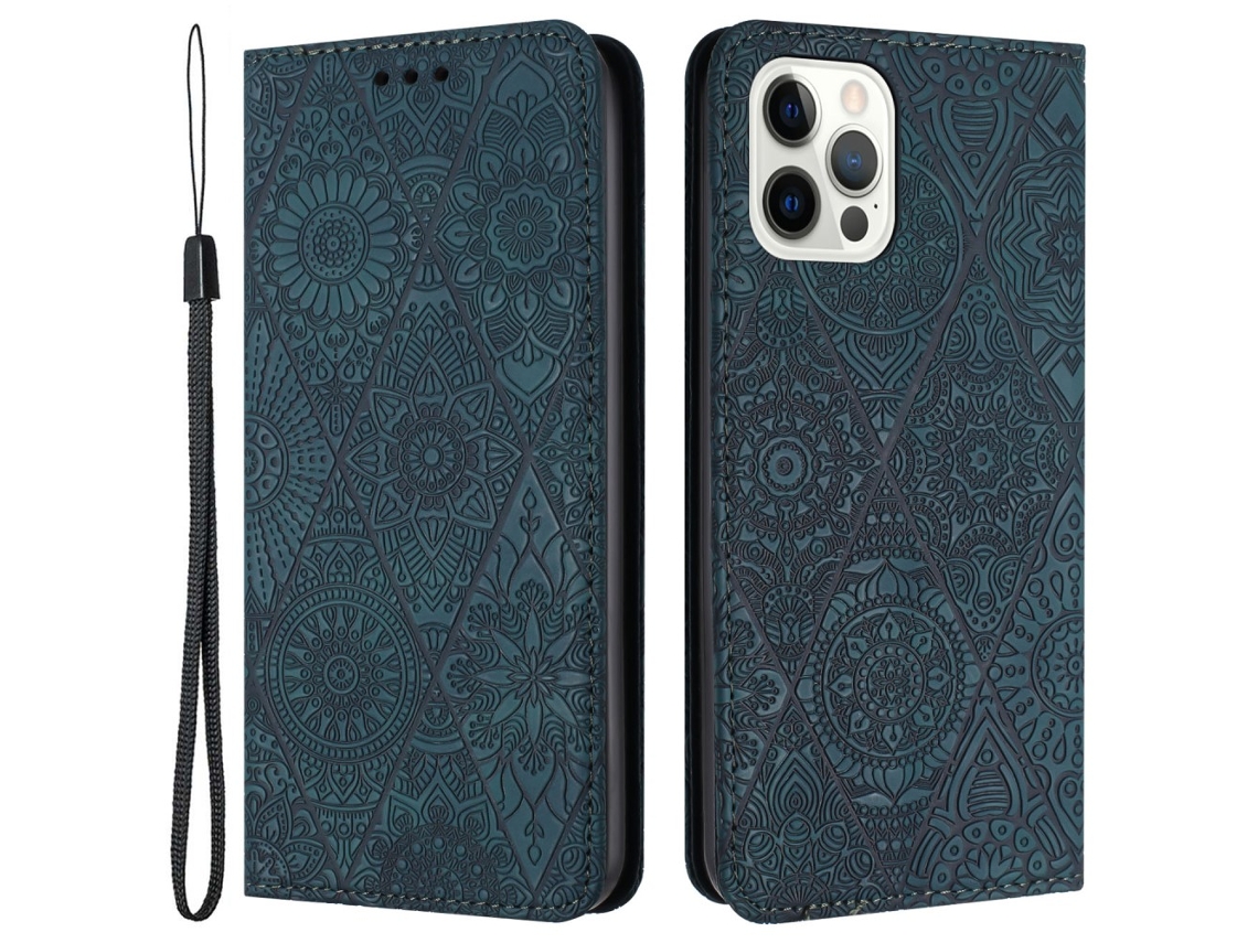 Capa Para Iphone 15 Pro Pele Sintética Verde