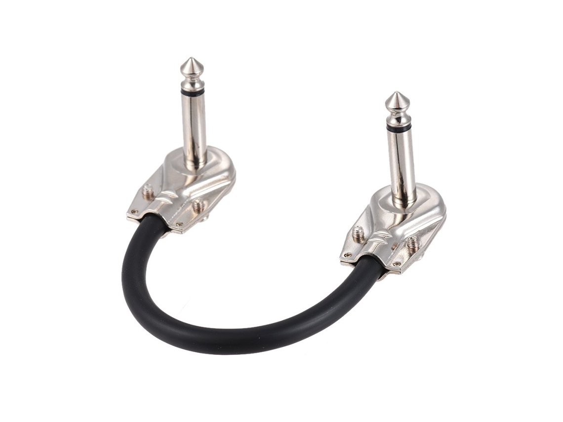 Cabo De Conexão De Pedal De Guitarra Premium, Conector Em Ângulo Reto