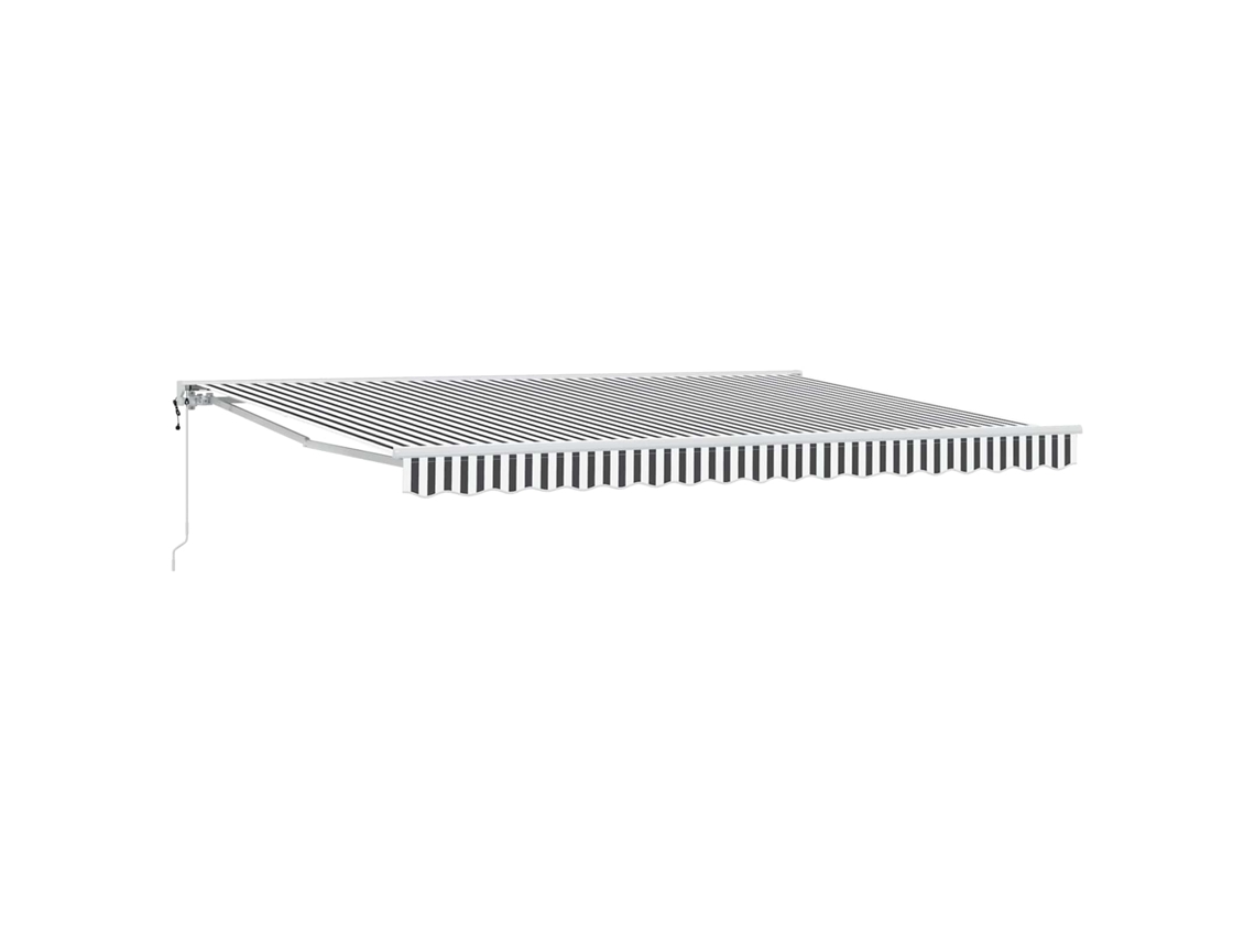 Conjunto 1 Toldo Retrátil Vidaxl Branco Alumínio (5 X 3 M)