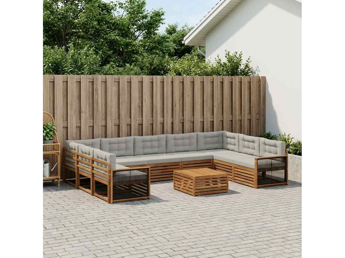 Vidaxl Conjunto De Sofás Para Exterior 10 Unid.