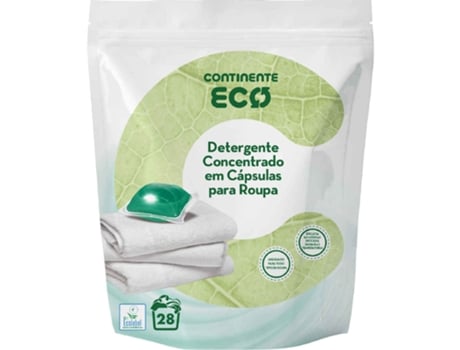 Detergente Máquina Roupa Cápsulas CONTINENTE ECO