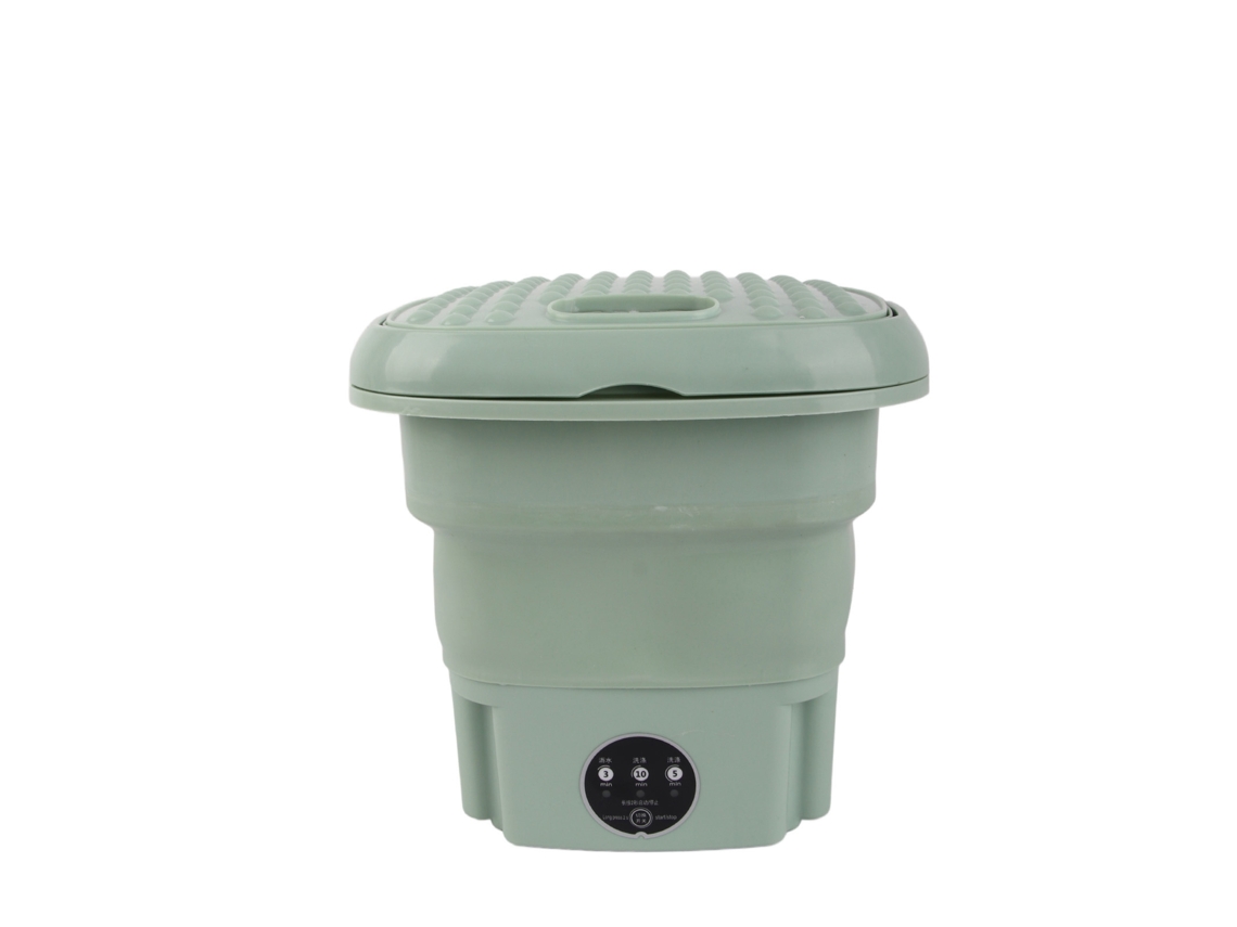 Máquina de Lavar Portable Dobrável Mini para Calcinhas Meias Estudantes Dormitório Apartamento Campismo Verde Plugue Eu | S/MARCA