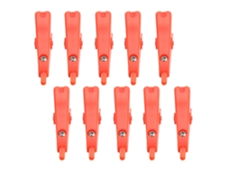Pinza Cocodrilo Prueba Positivo Negativo 2 Polos Aislado Oro 25mm 10pcs