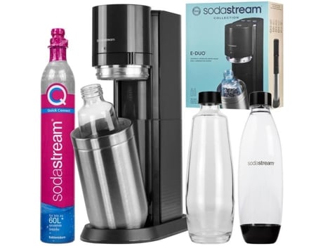 Máquina De Soda Sodastream E Duo Cor Titânio Capacidade 1l Pacote Padrão