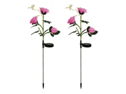 Luzes Solares Ao Ar Livre Rosa Luzes À Prova Dwaterproof Água Ao Ar Livre Movido a Energia Solar Jardim Acessório Decoração Do Jardim