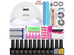 Kit Profissional De Esmalte Em Gel Com 14 Cores, Lâmpada Led De 54 W E Vários Kits De Ferramentas Para Unhas. Ly Ebike