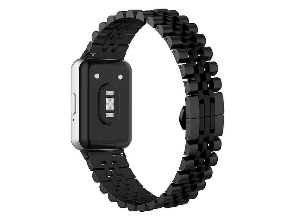 Pulseira De Aço Inoxidável Com Fecho Borboleta E Cinco Contas Em Semicírculo Para Relógio Honor X5