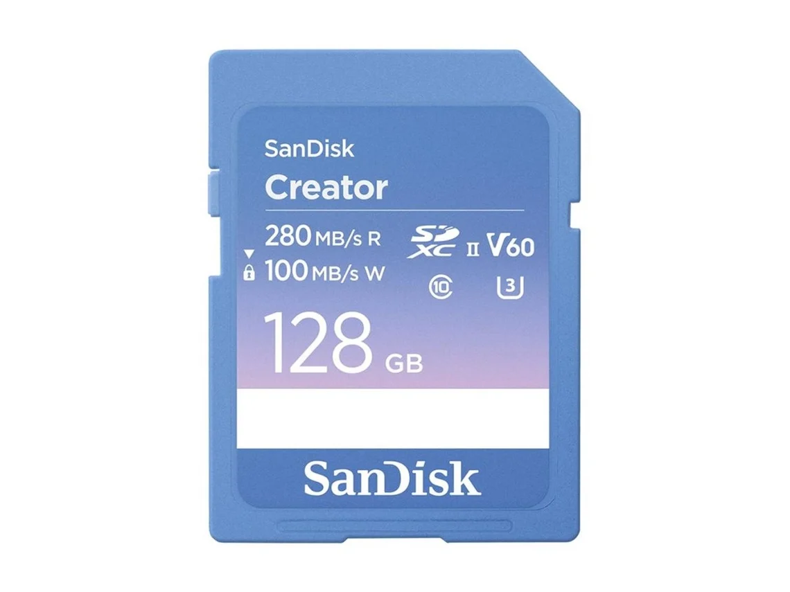 Tarjeta Memoria Secure Digital Sdxc 128gb Sandisk Creator V60 Clase 10 Uhs Ii U3