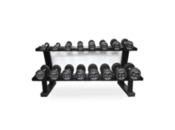 Conjunto De 12 Pares De Halteres Redondos 2,5kg A 30kg Com Suporte Fitness Tech