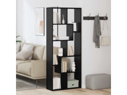 Vidaxl Gabinete De Livros 8 Níveis 67 X 25 X 162 Cm Carvalho Preto