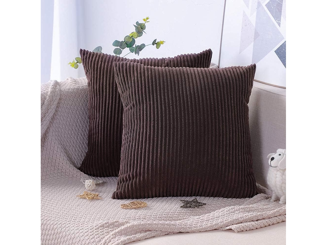 Conjunto De 2 Capas De Almofada De Veludo Capas De Almofada Decorativas Sofá Carro H