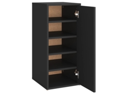 Shoe Cabinet, Shoe Cabinets Vidaxl Preto Madeira Processada (32 X 35 X 70 Cm)