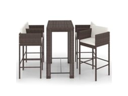 Garden Bar Set, Garden Bar Sets Vidaxl Marrom Rattan / Vime (n/a)