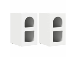 Mesa de cabeceira 2 Pcs Branco 29,5 X 33,5 X 50 Cm MAISON EXCLUSIVE