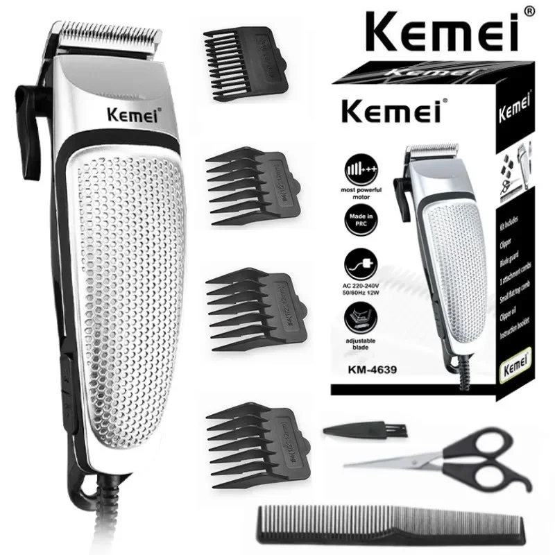 (branco) Máquina De Cortar Cabelo Elétrica, Aparador De Cabelo Profissional, Uso Doméstico, Aparador De Barba Silencioso