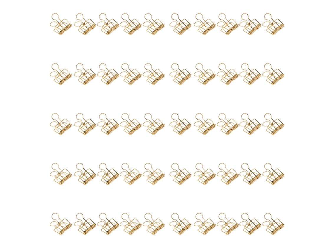 50 Pinos de Engrapado 32mm Metal Fuertes Clip de Papel Hueco para Oficina Escuela Hogar Oro