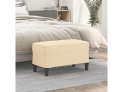 Vidaxl Banco 70x35x41 Cm Tecido Cor Creme