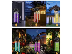Lâmpada de Sino Solar com Vara de Bolhas de Acrílico IP65 para Decoração Externa Jardim Varanda S/MARCA