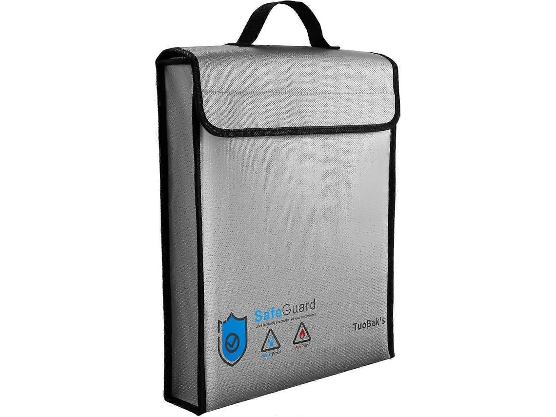 Bolsa À Prova De Fogo E Água Com Zíper, Isolada Termicamente, 15,8x11x2,5 Polegadas Para Dinheiro, Documentos E Objetos De Valor