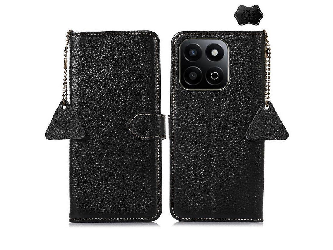 Capa De Celular Em Couro Com Textura De Lichia E Proteção Rfid Para Honor Play 60 Plus