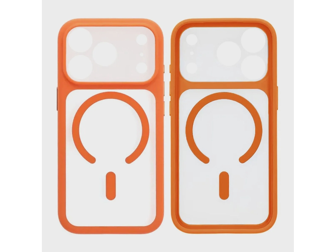 Capa Para Iphone 17 Pro Com Magsafe E Proteção Para A Câmera Na Cor Laranja.