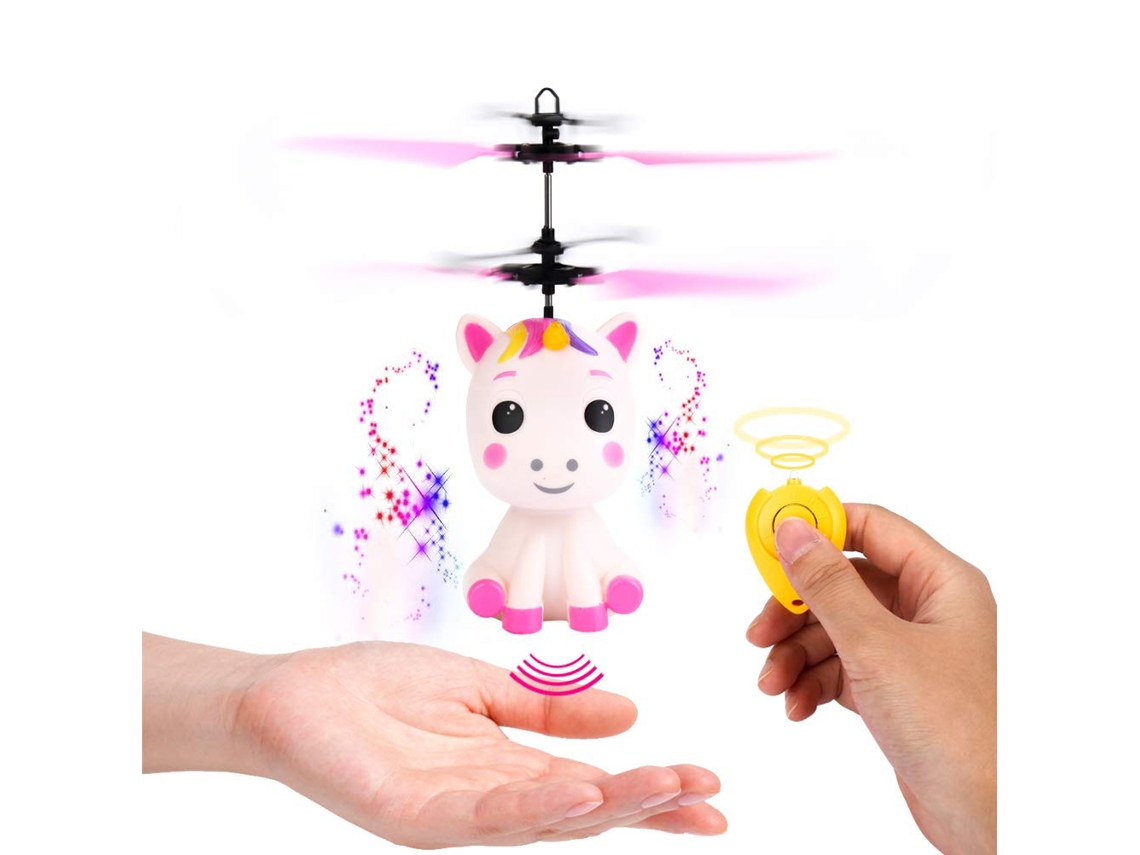 Brinquedo Voador Com Luz Led Helicóptero Controlado Por Mão
