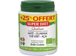 Chá SUPERDIET Quatuor Mate Guaraná Chá Verde Açaí Queima Gordura (187 tabletes)