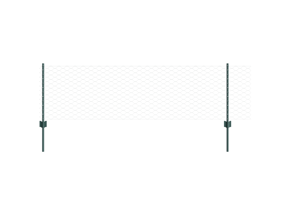 Conjunto 1 Painel De Cerca Vidaxl Verde Aço (10 X 0,6 M)