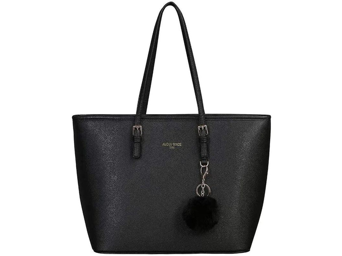 Bolsa Tote Feminina de Couro Pu com Alça Ajustável para Notebook 15.6 Polegadas, Grande Capacidade e Design Fashion