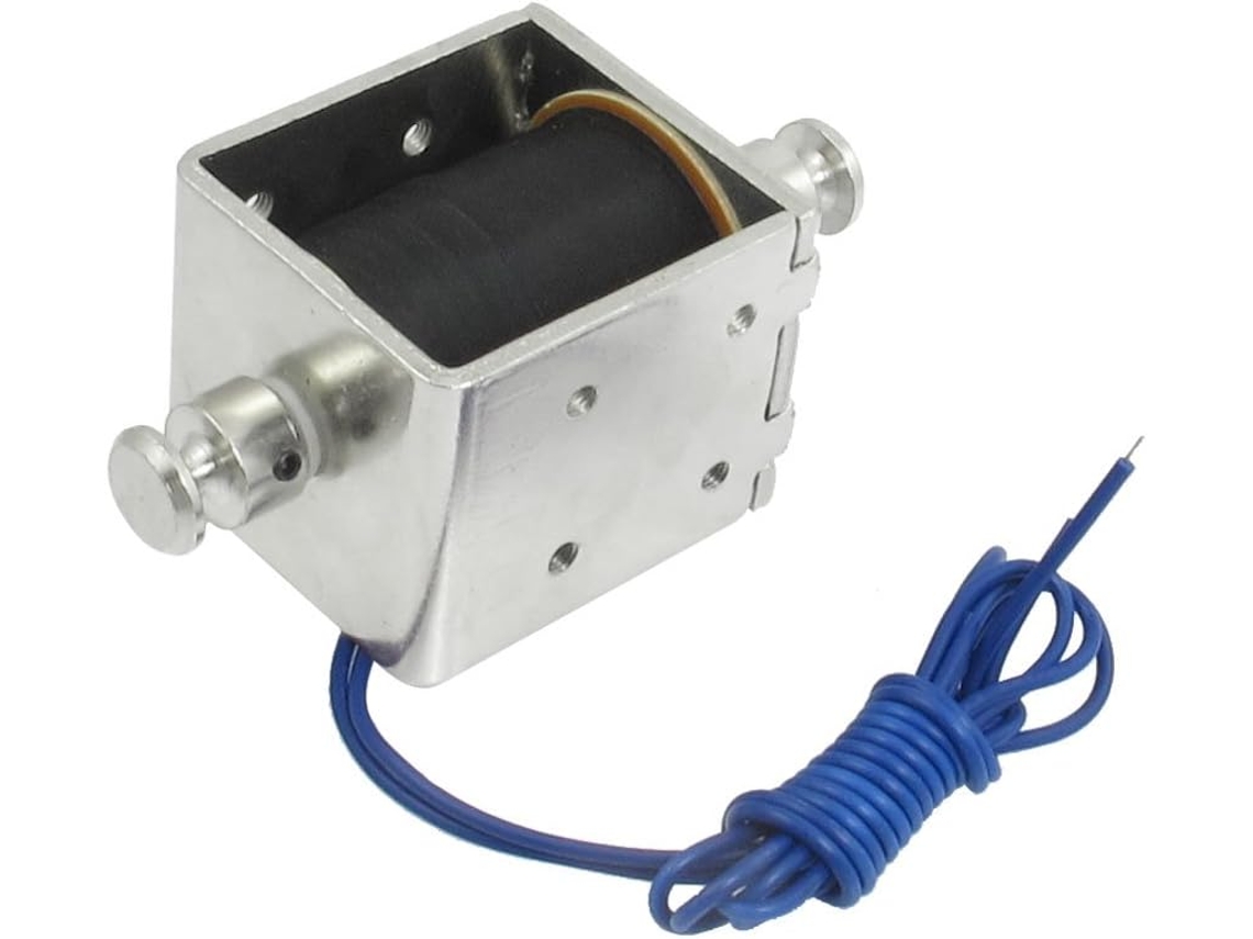 Eletroímã de pressão, DC 12V, força 2 kg, curso 2 mm, tipo push CHABERLU