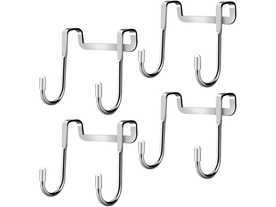 Conjunto De 4 Ganchos Duplos Em Formato S Para Pendurar Na Porta, Aço