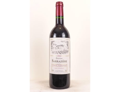 Vinho Tinto CHÂTEAU SARRAZIÈRE 2002 (75 cl - 1 unidade)
