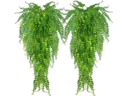 2 Peças. Decoração de Parede Artificial em Rattan com Folhas Persas BRILVIBERA