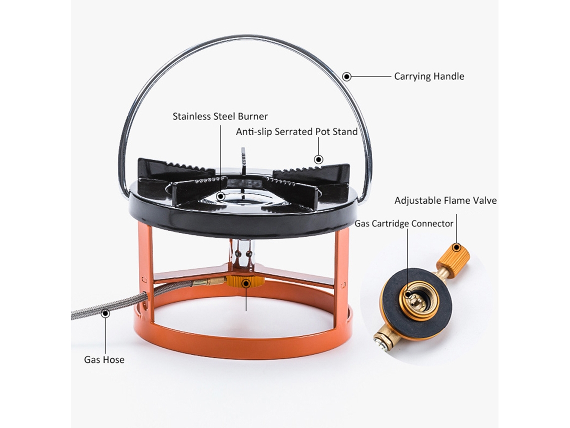 Estufa a Gás Portátil Camping 2700w