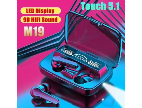 Fones de Ouvido Sem Fio Controle de Toque 3D Led Display Digital Ipx7 À Prova D'Água Cvc 8.0 Fones de Ouvido com Cancelamento de Ruído DODOCOOL