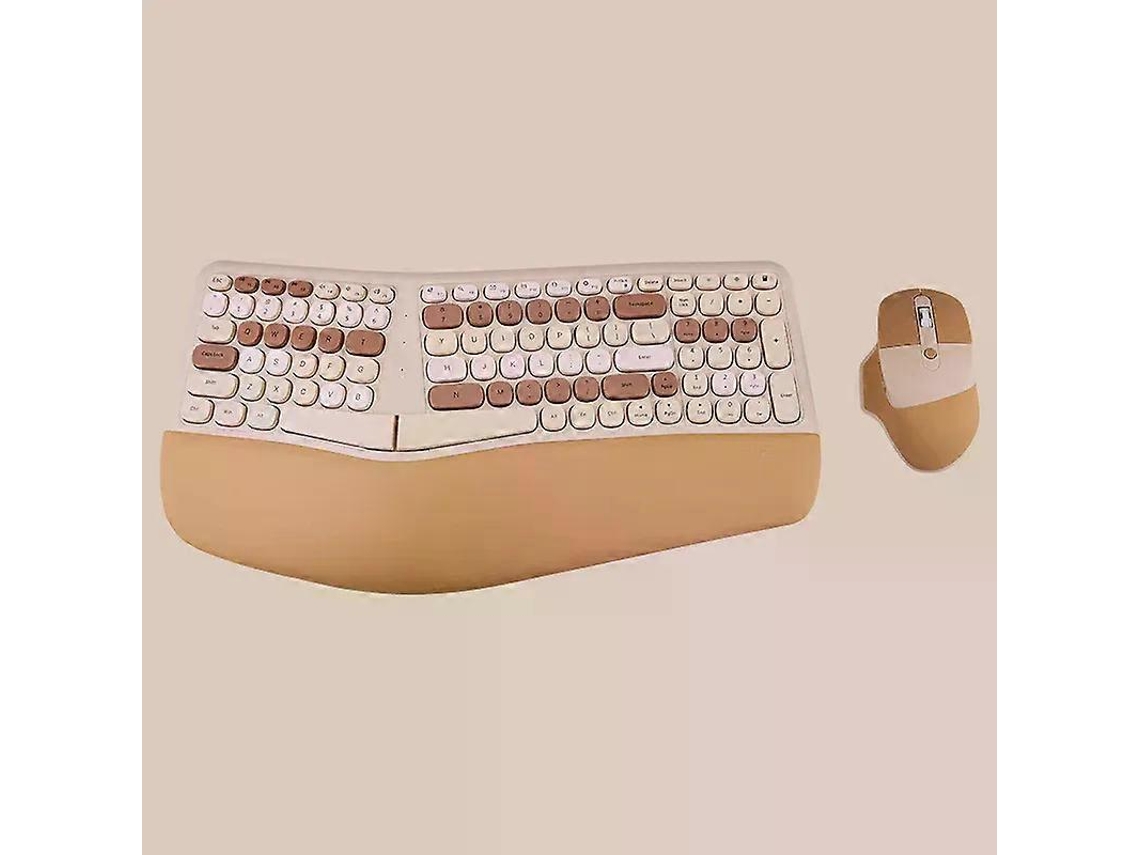 Teclado Ergonômico Sem Fio S2.4g Para Laptop Teclado Dividido Com Design De Teclado Arqueado Apoio Acolchoado Para Pulso E Palma Everley891