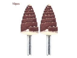 10 Peças De Cabeça De Polimento E Lixamento Em Forma De Cone Roda De Lixa Para Ferramenta Rotatória Mandril 6mm (6*20mm)