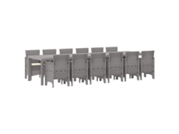Maison Exclusive - Conjunto De Jantar Para Jardim 13 Pcs Cinzento-claro