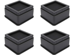 Protetores De Pés Para Sofá Preto Fosco, Com Suportes Plástico Pp